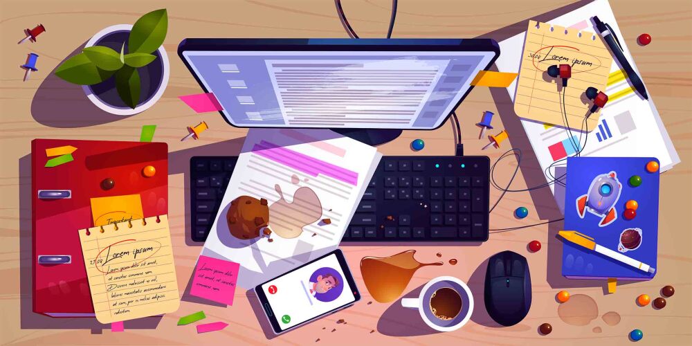 چرا میز کار ریاضیدان‌ها شلوغ و نامنظم به‌نظر می‌آید؟